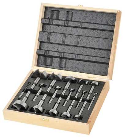 Forstener Bit Set,1/4" To 2-1/8",16 Pc.