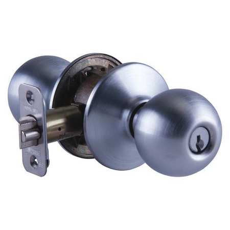 Knob Lockset,mechanical,entrance,grd. 2