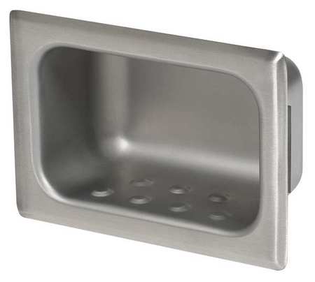 Lig Resistant Soap Dish,slvr,5x7x2-5/8in