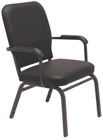 Desk Chair,vinyl,black,18-19"seat Ht,pk2