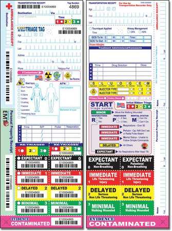 Military Triage Tags,pk50 (1 Units In Pk