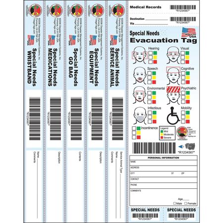 Special Needs Evacuation Tag,pk25 (1 Uni