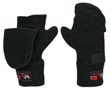 Fr Flip-top Mittens,black,m,pr (1 Units