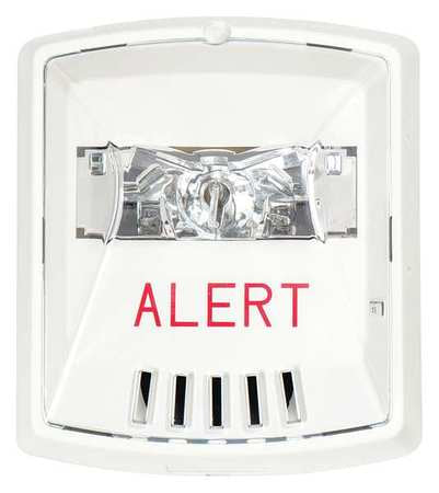 Hornstrobe,12/24vdc,wht,5-15/64inh,alert