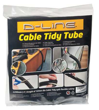 Cable Tidy Tube,black,abs (1 Units In Ea