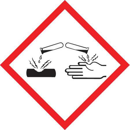 Ghs Symbol Label,corrosive,1x1,250 Roll