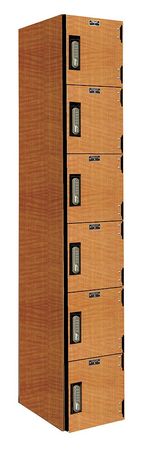 Box Locker,solid,1 Wide, 6 Tier,wood (1