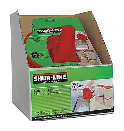 Pour And Store Paint Lid,red,6-1/4in. L