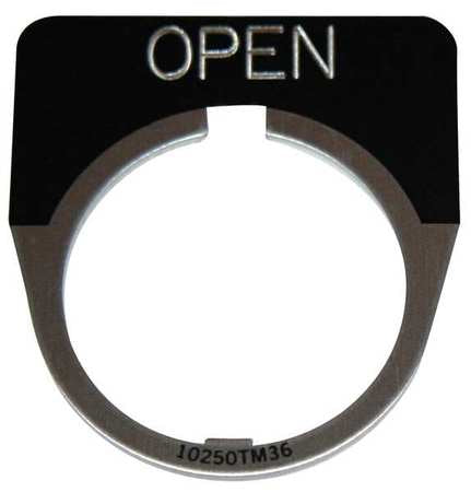 Legend Plate,half Round,open,black (1 Un