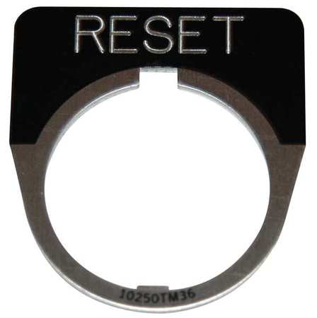 Legend Plate,half Round,reset,black (1 U