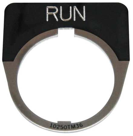 Legend Plate,half Round,run,black (1 Uni