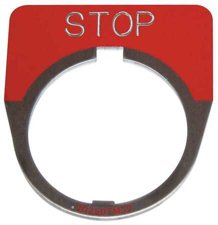 Legend Plate,half Round,stop,red (1 Unit