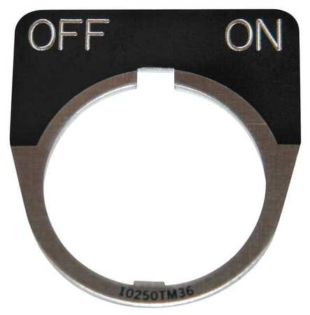 Legend Plate,half Round,off On,black (1