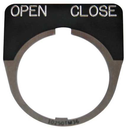 Legend Plate,half Round,open Close,black