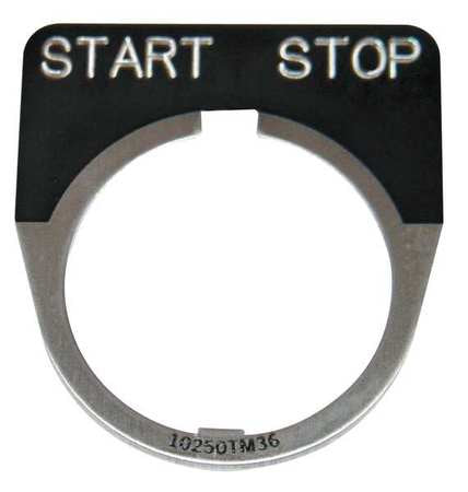 Legend Plate,half Round,start Stop,black