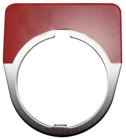 Blank Legend Plate,half Round,red (1 Uni