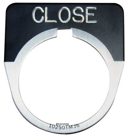 Legend Plate,half Round,close,black (1 U