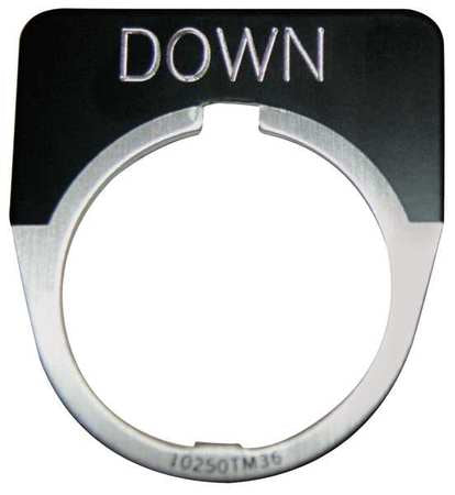 Legend Plate,half Round,down,black (1 Un