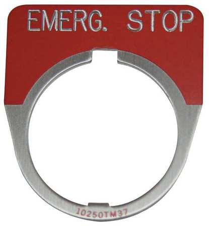 Legend Plate,emergency Stop,red (1 Units