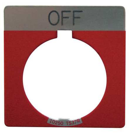 Legend Plate,square,off,red (1 Units In