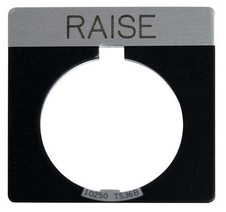 Legend Plate,square,raise,black (1 Units