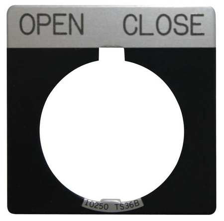 Legend Plate,square,open Close,black (1