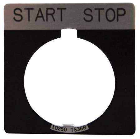 Legend Plate,square,start Stop,black (1