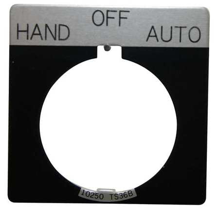 Legend Plate,hand Off Automatic,black (1