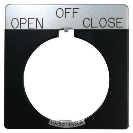 Legend Plate,square,open Off Close,black