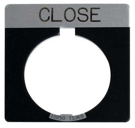 Legend Plate,square,close,black (1 Units