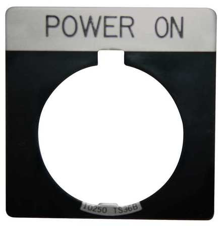 Legend Plate,square,power On,black (1 Un