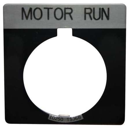 Legend Plate,square,motor Run,black (1 U