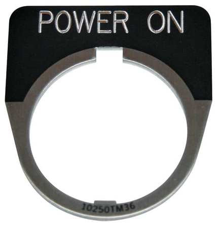 Legend Plate,half Round,power On,black (