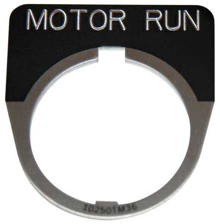 Legend Plate,half Round,motor Run,black