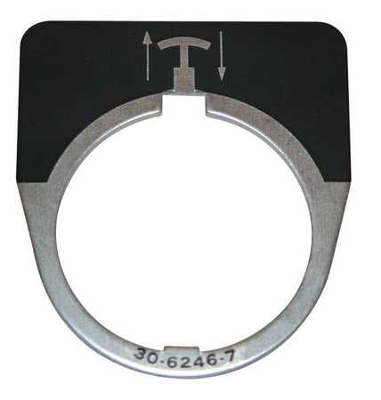 Legend Plate,half Round,push/pull,black