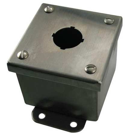 Pushbutton Enclosure,3.38 In D,plastic (