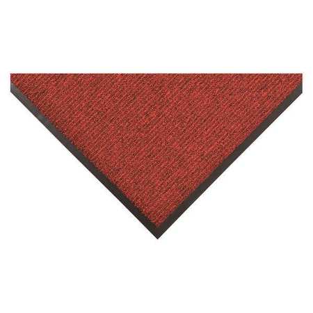 Carpeted Entrance Mat,red/black,3ftx5ft