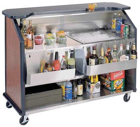 Portable Bar,63-1/2x45x27-1/2 In (1 Unit