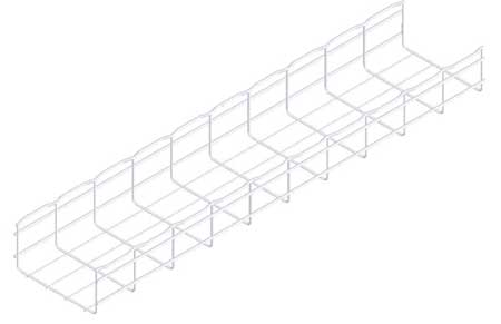 Wire Mesh Cable Tray,8x4in,10 Ft (1 Unit