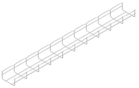 Wire Mesh Cable Tray,4x2in,10 Ft (1 Unit