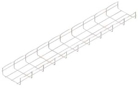 Wire Mesh Cable Tray,6x2in,10 Ft (1 Unit