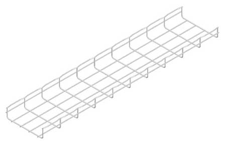 Wire Mesh Cable Tray,8x2in,10 Ft (1 Unit