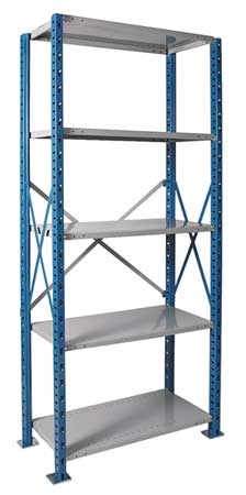 Metal Shelving,open,starter,87"h,5 Shelf