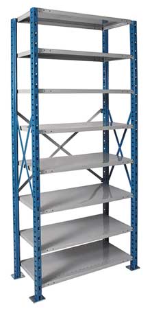 Metal Shelving,open,starter,87"h,8 Shelf