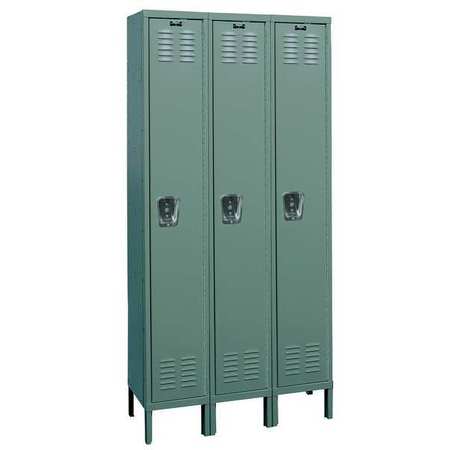 Wardrobe Locker,lvrd,3 Wide, 1 Tier,gray