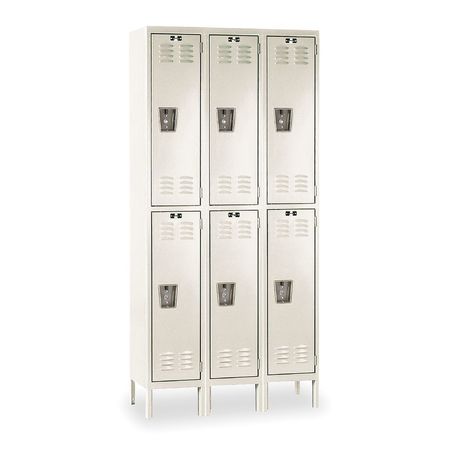 Wrdrb Lockr,lvrd,3 Wide, 2 Tier,tan (1 U