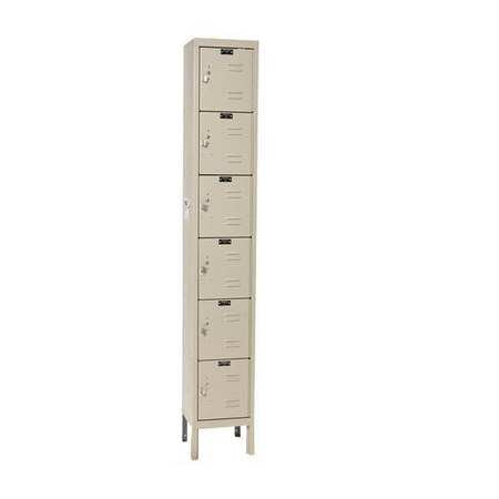 Box Lockr,lvred,1 Wide, 6 Tier,tan (1 Un