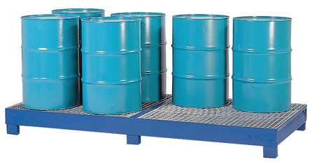 Drum Spill Cntnmnt Pallet,8 Drum,4800 Lb