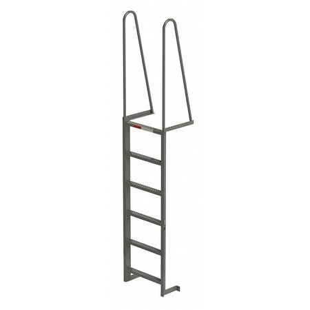 Fixed Dock Ladder,steel,walk Thru,9 Ft.