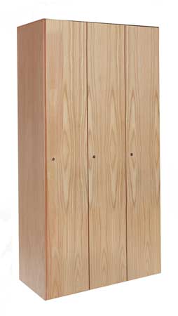 Wardrobe Lockr,solid,3 Wide, 1 Tier,wood